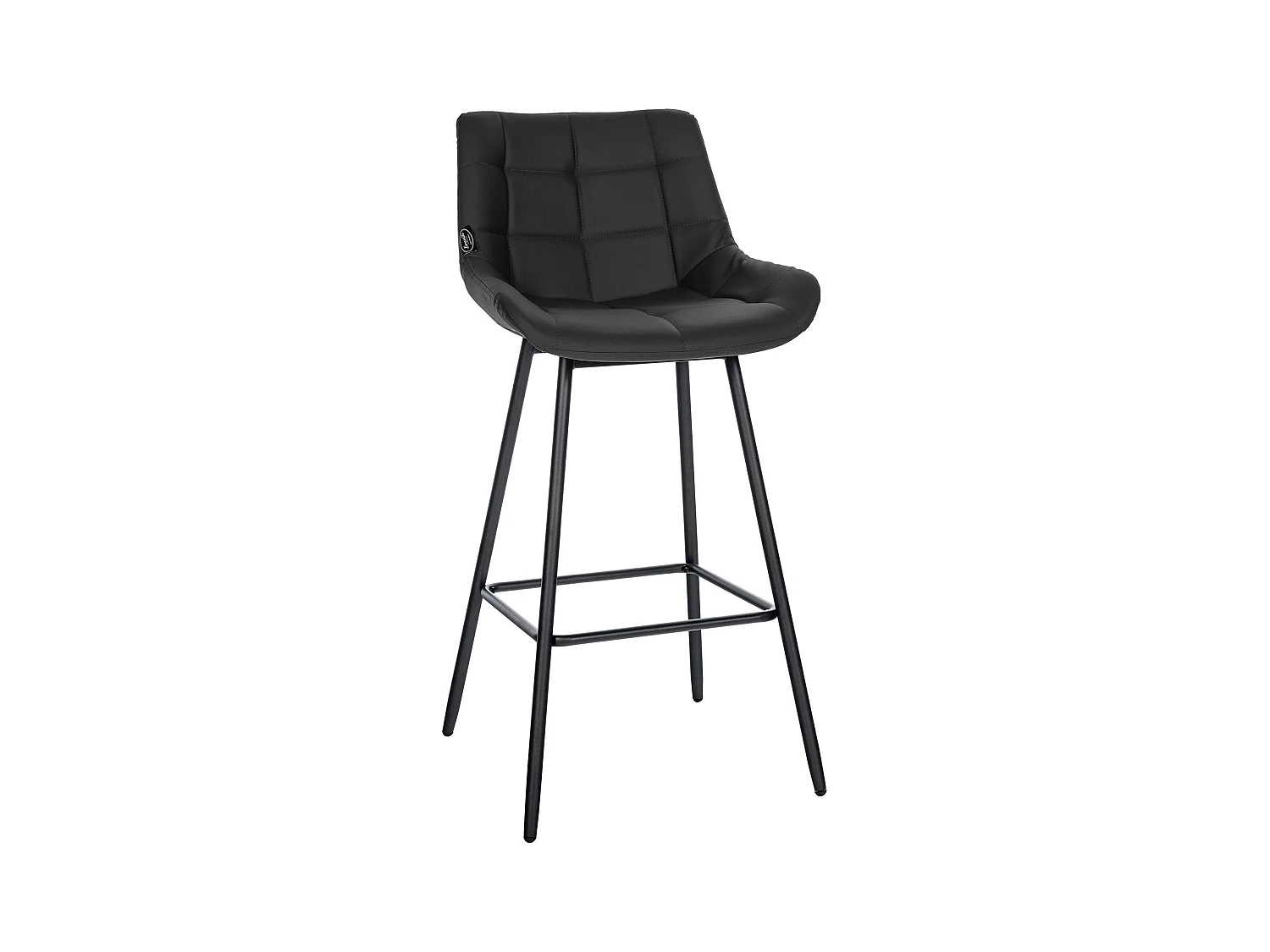 Tabouret de bar - Similicuir & Métal - Noir - Weston
