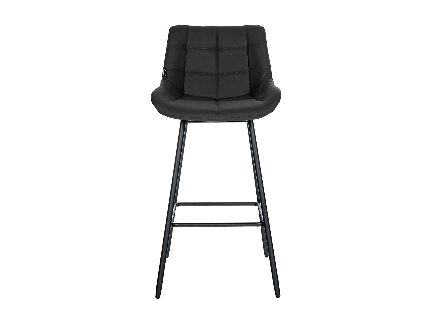 Tabouret de bar - Similicuir & Métal - Noir - Weston