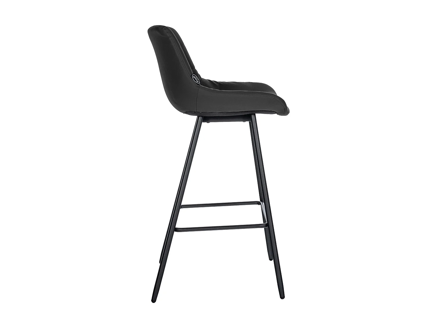 Tabouret de bar - Similicuir & Métal - Noir - Weston