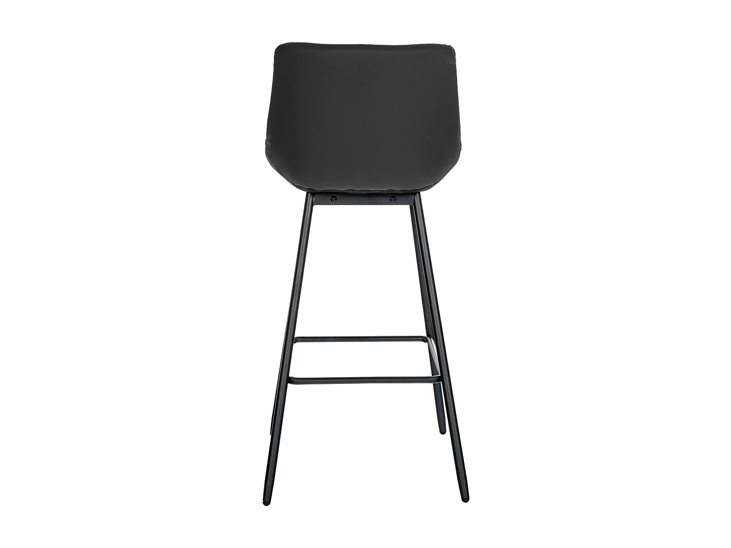 Tabouret de bar - Similicuir & Métal - Noir - Weston