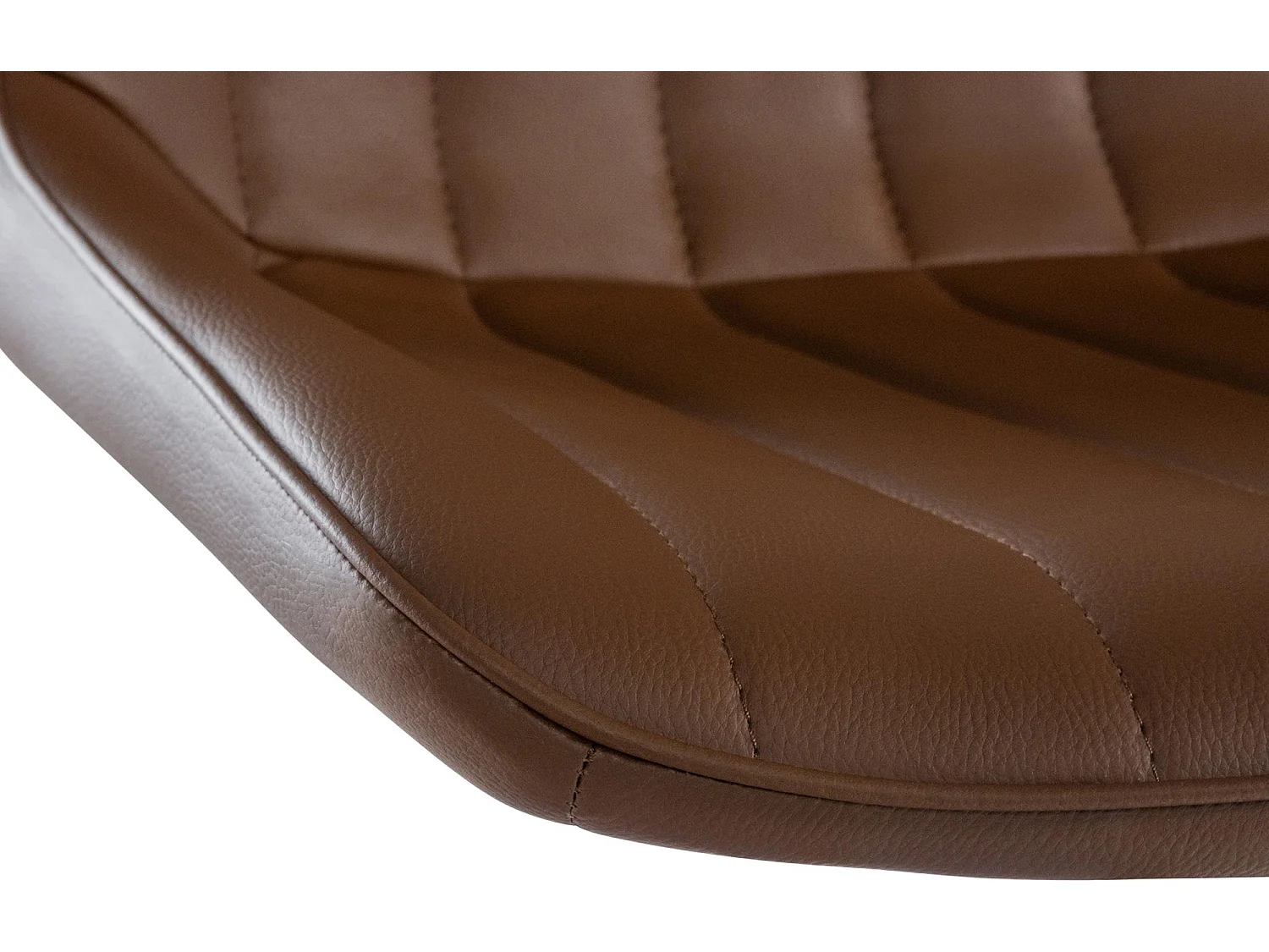 Tabouret de bar - Similicuir & Blanc - Marron - Toni