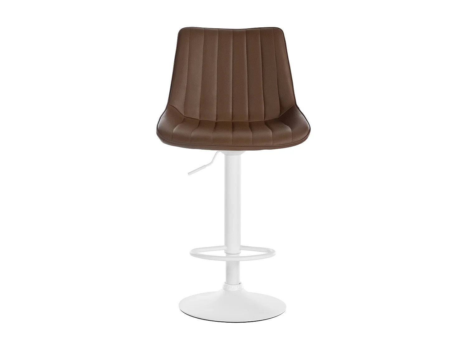 Tabouret de bar - Similicuir & Blanc - Marron - Toni