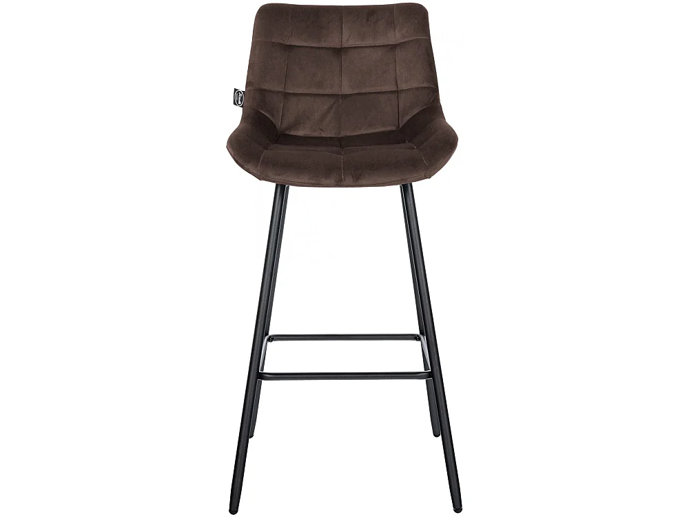 Tabouret de bar - Velours - Marron - Weston