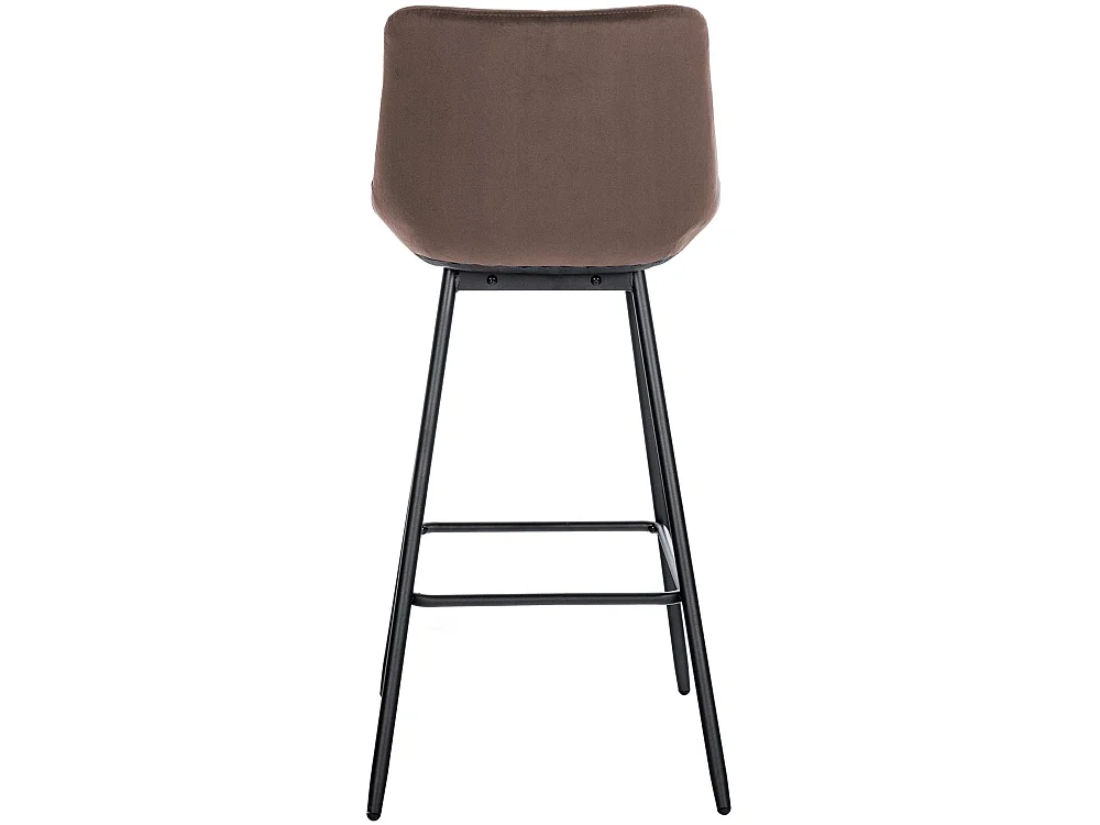 Tabouret de bar - Velours - Marron - Weston