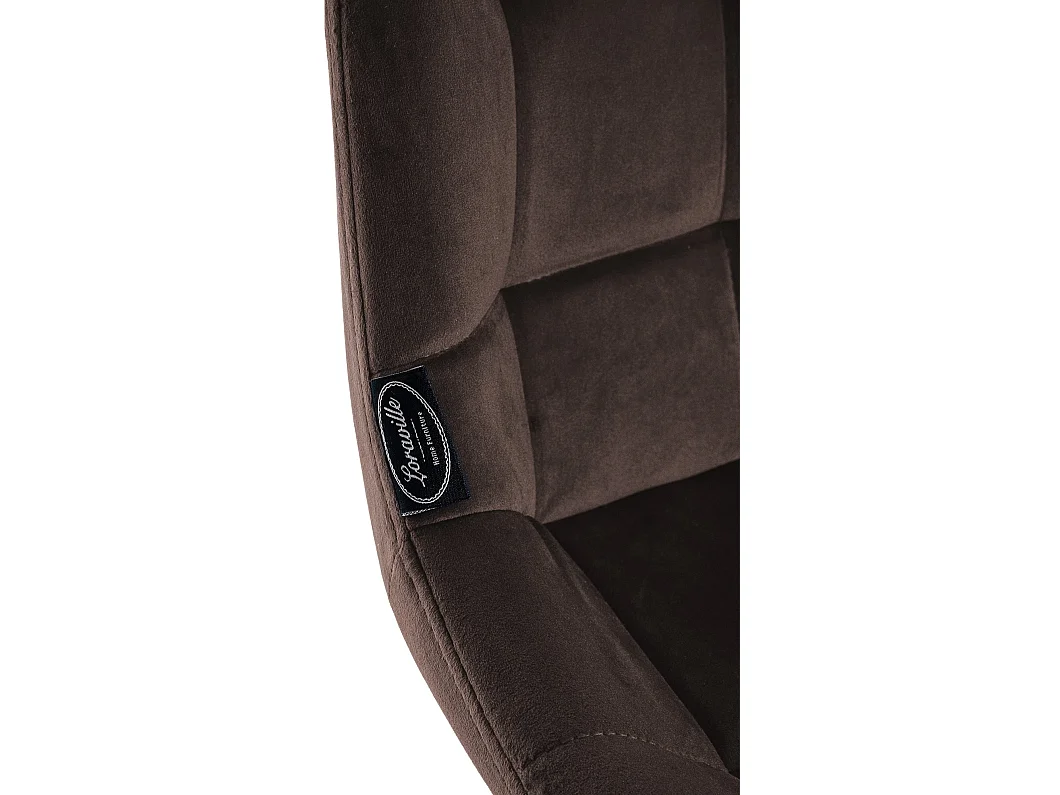 Tabouret de bar - Velours - Marron - Weston