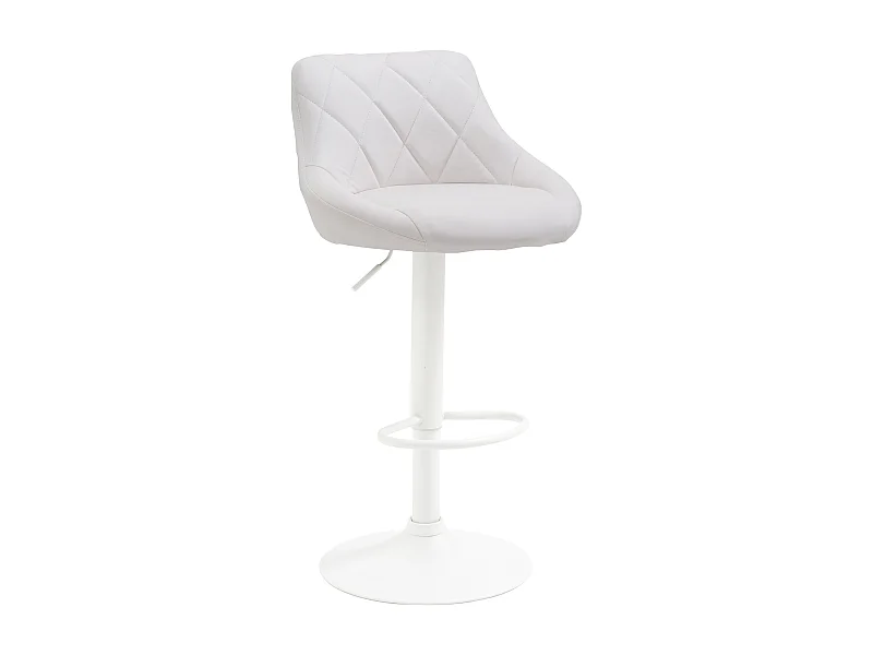 Tabouret de bar - Similicuir & Blanc - Blanc - Lazio