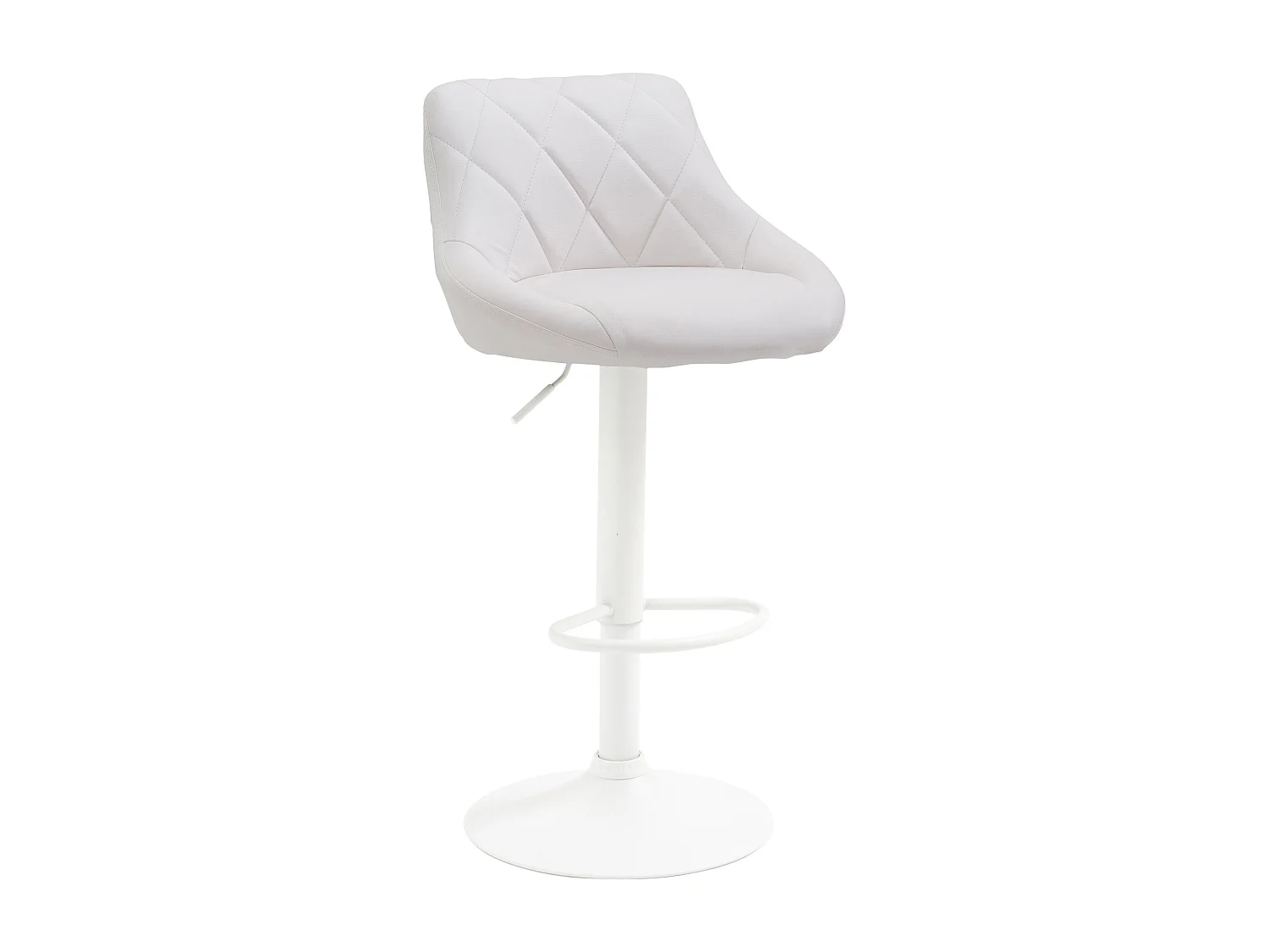 Tabouret de bar - Similicuir & Blanc - Blanc - Lazio
