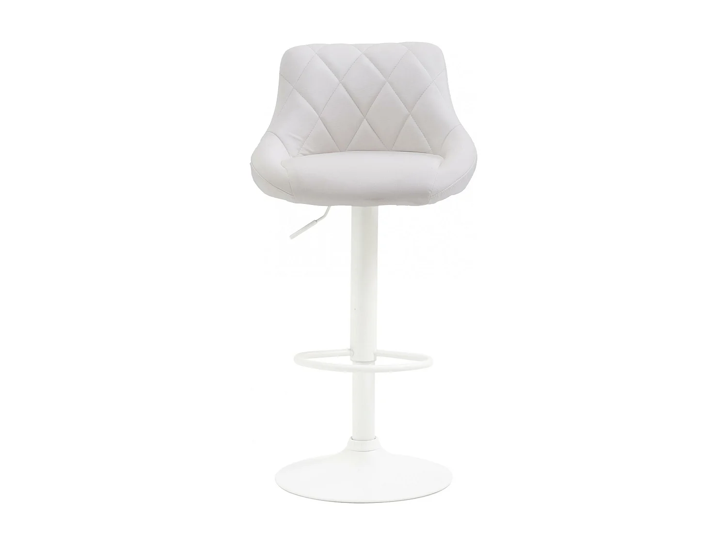 Tabouret de bar - Similicuir & Blanc - Blanc - Lazio