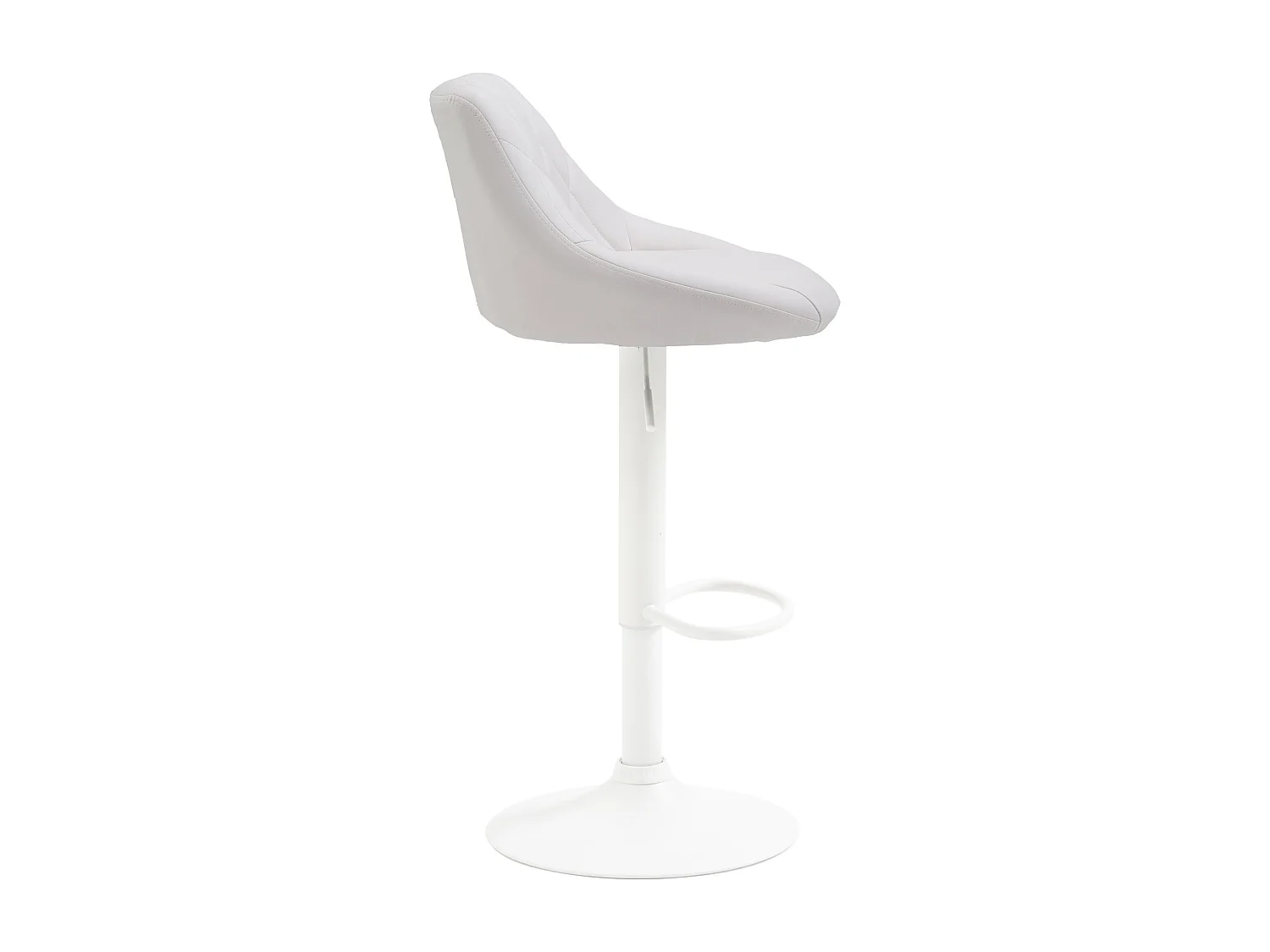 Tabouret de bar - Similicuir & Blanc - Blanc - Lazio