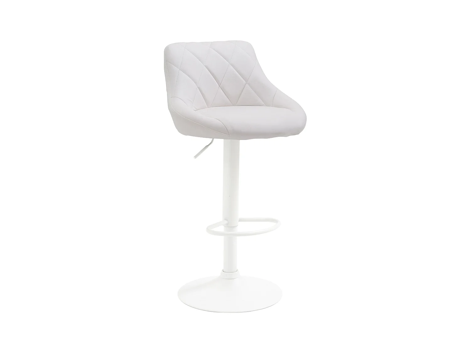 Tabouret de bar - Similicuir & Blanc - Blanc - Lazio