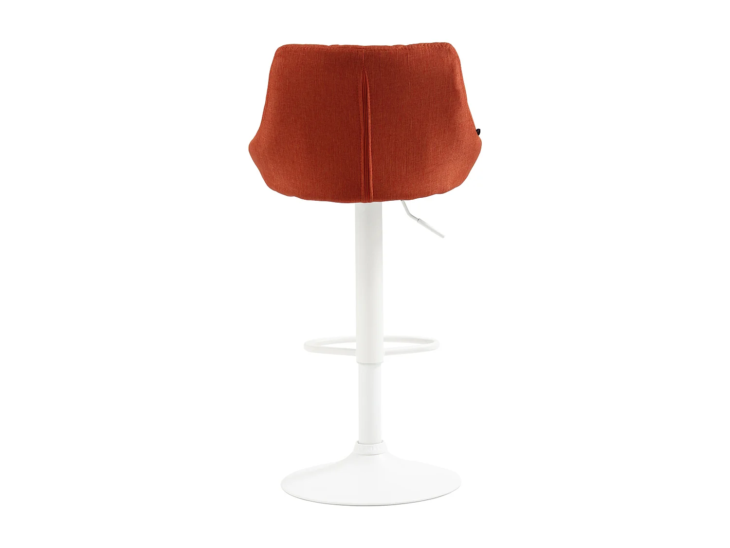 Tabouret de bar - Tissu & Blanc - Orange - Lazio