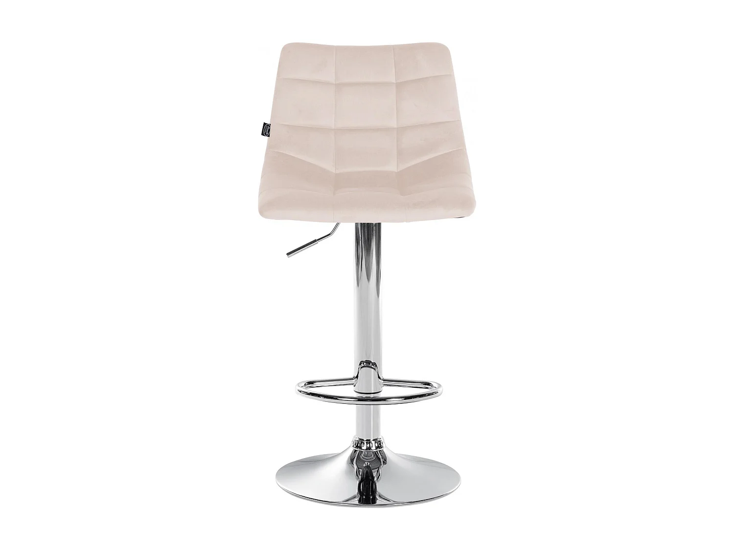 Tabouret de bar - Velours & Chrome - Beige - Jerry