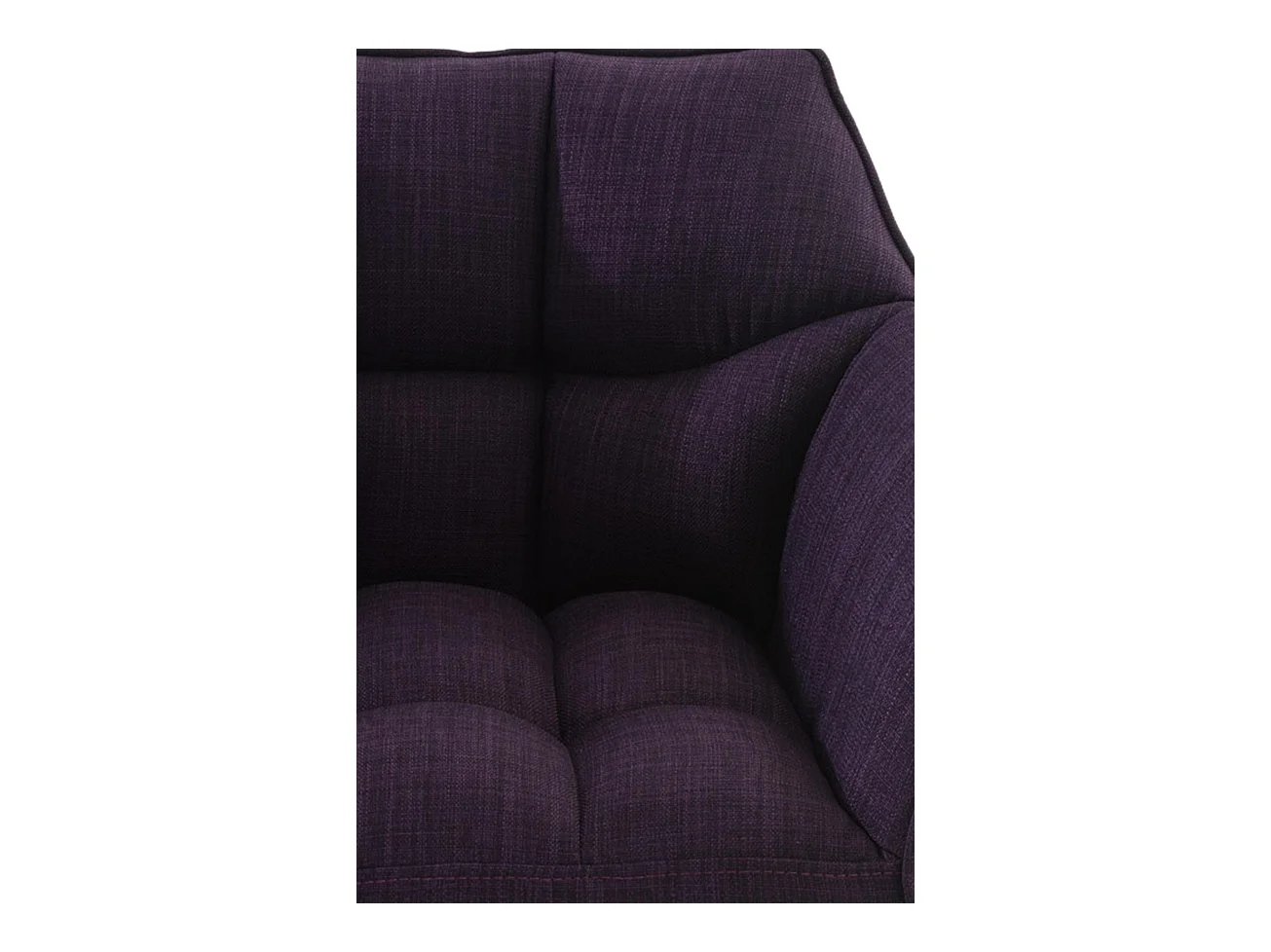 Lot de 2  Tabouret de bar - Tissu & Blanc - Violet - Damaso