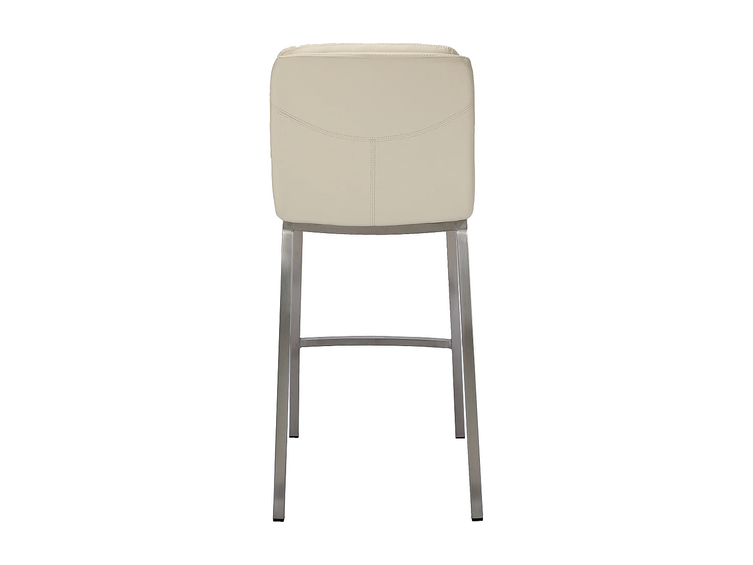 Tabouret de bar - Similicuir & Métal - Crème - Dundalk