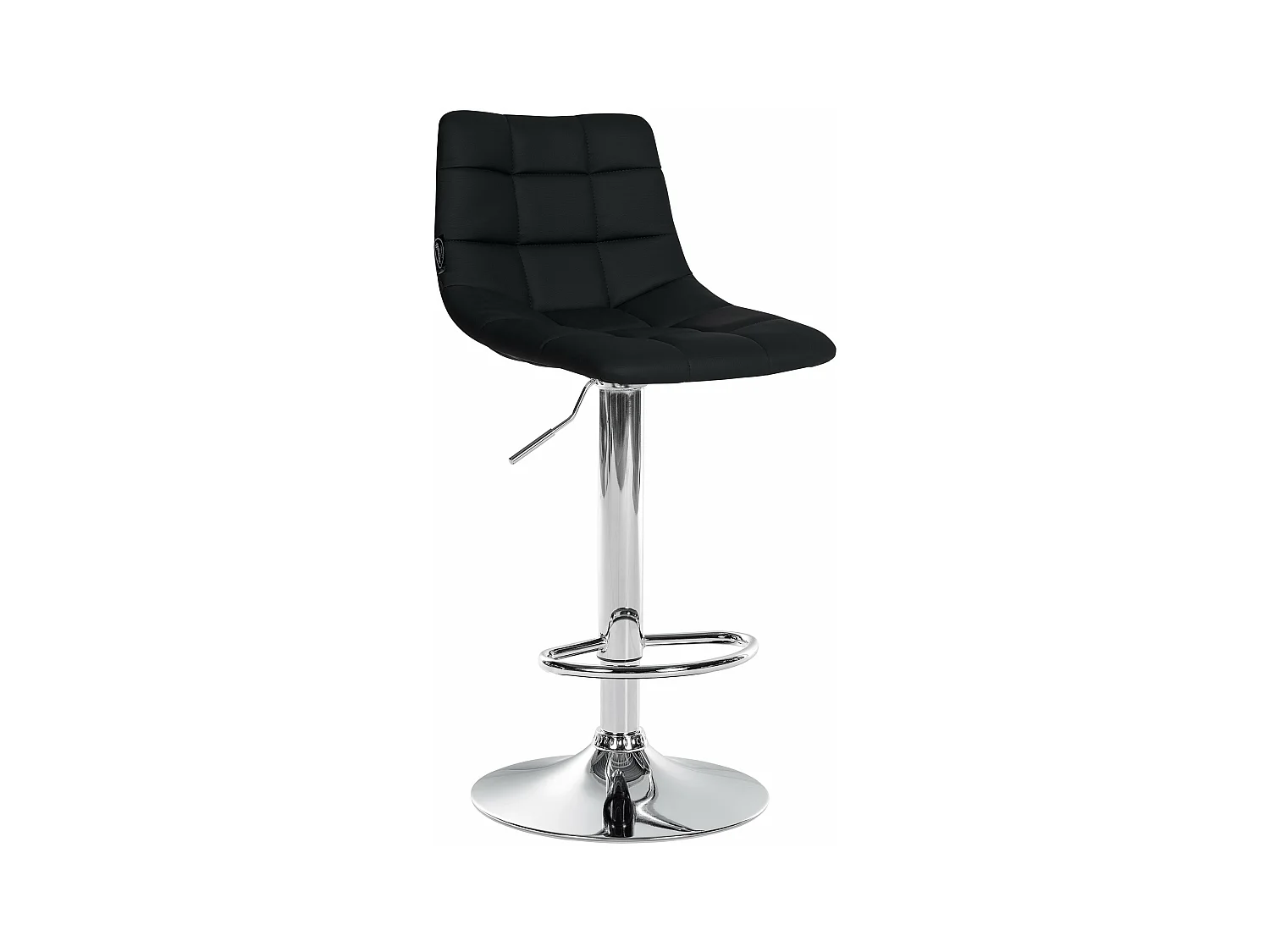 Tabouret de bar - Similicuir & Métal - Noir - Jerry