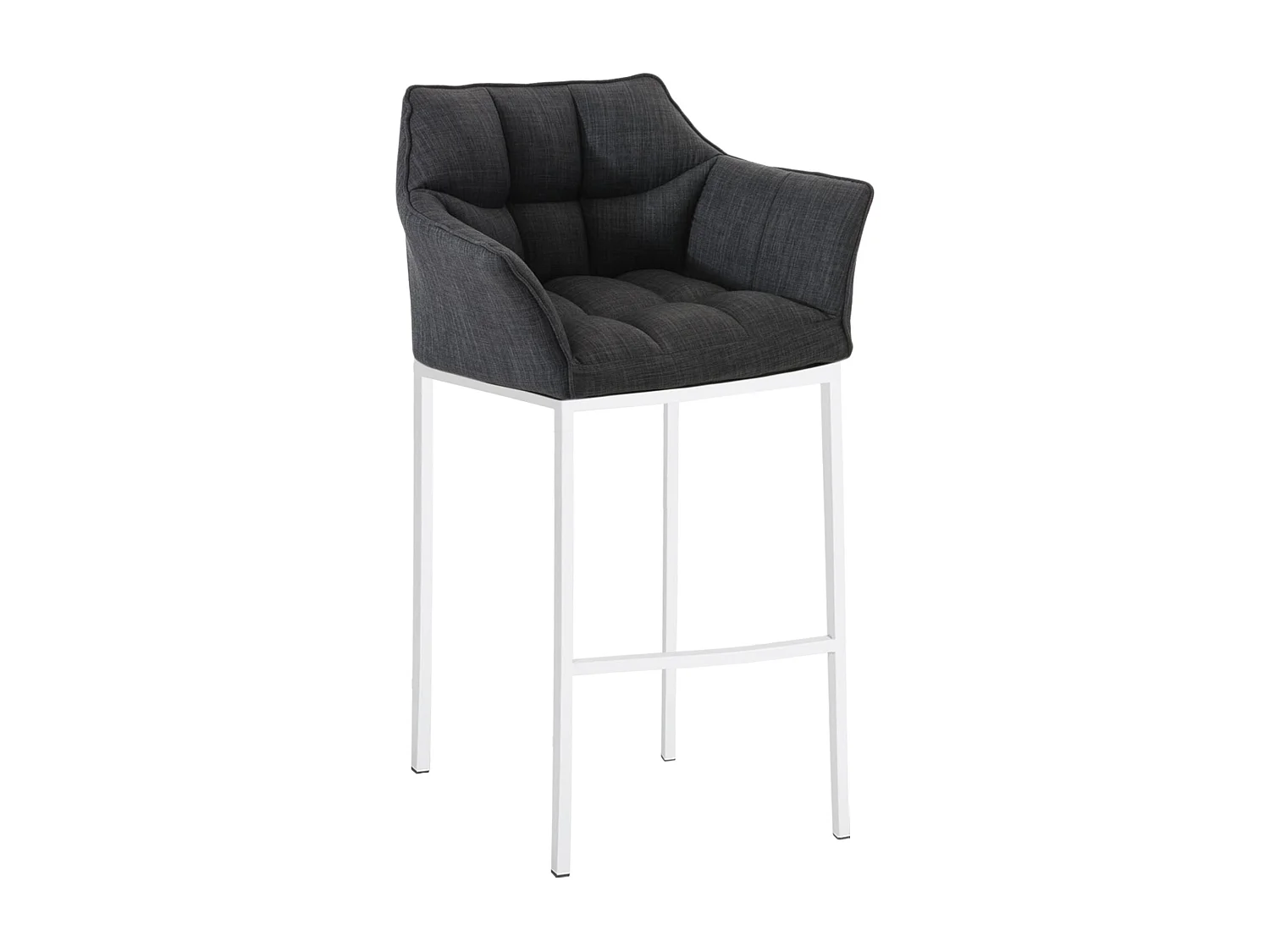 Barkruk - Stof & wit - donkergrijs - Damaso