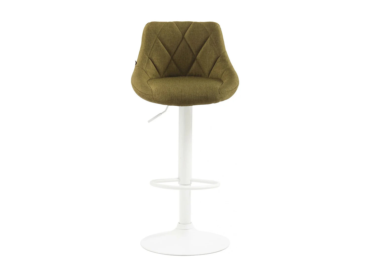 Tabouret de bar - Tissu & Blanc - Vert - Lazio