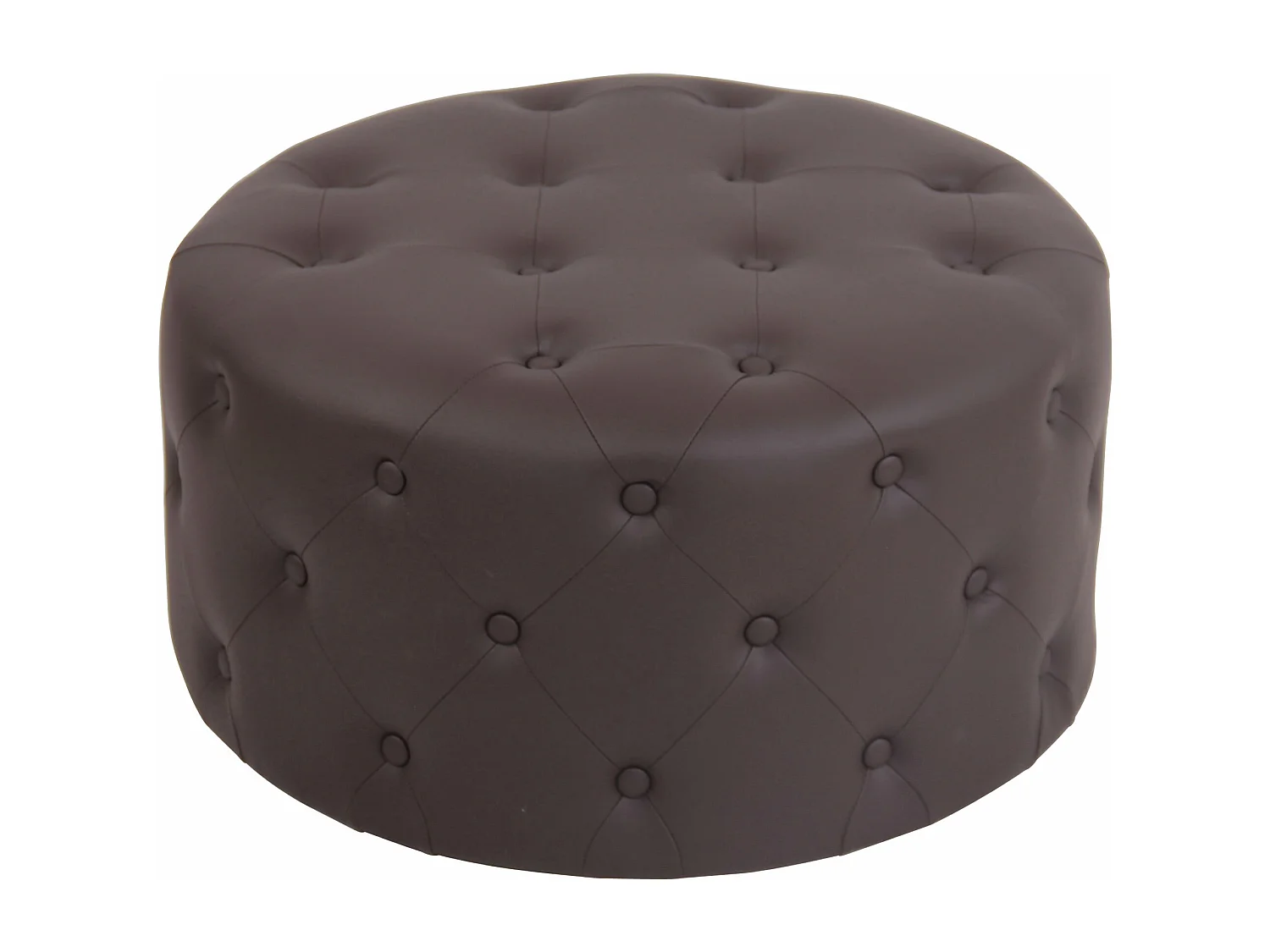 Tabouret - Similicuir & Bois - Marron - Korsika