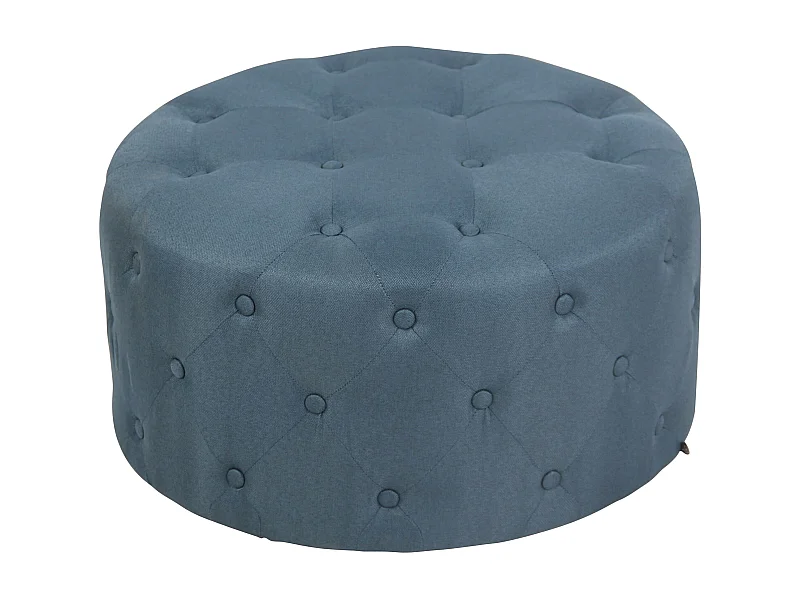 Tabouret - Tissu & Bois - Bleu - Korsika