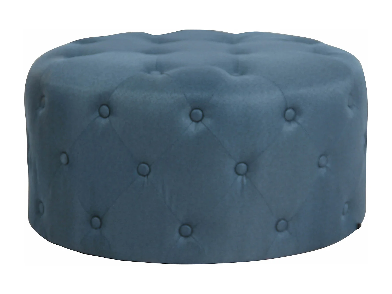 Tabouret - Tissu & Bois - Bleu - Korsika