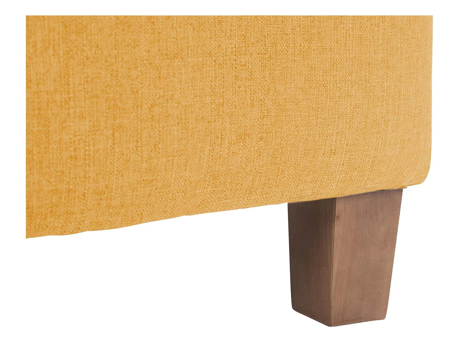 Tabouret - Tissu & Bois - Jaune - Pharao