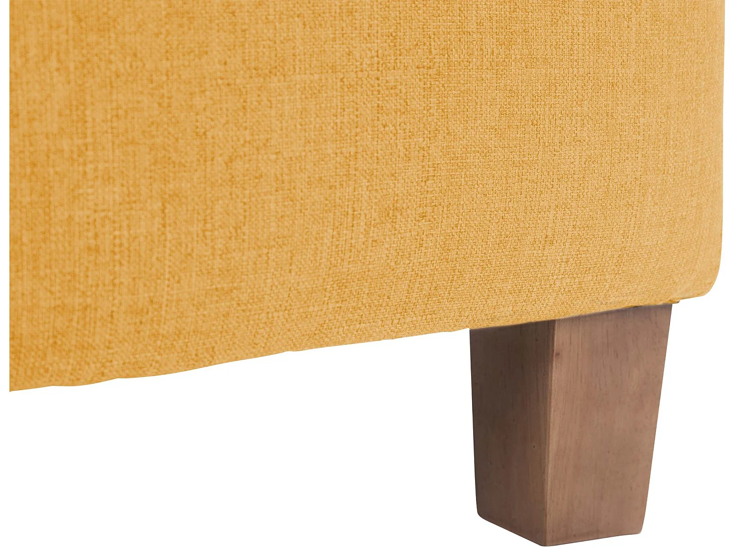 Tabouret - Tissu & Bois - Jaune - Pharao