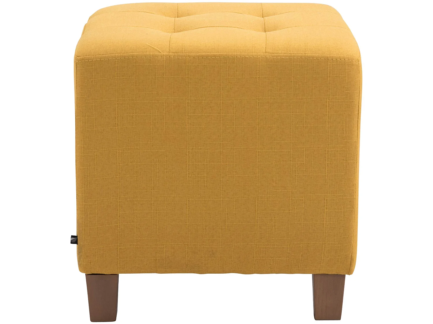Tabouret - Tissu & Chrome - Jaune - Pharao