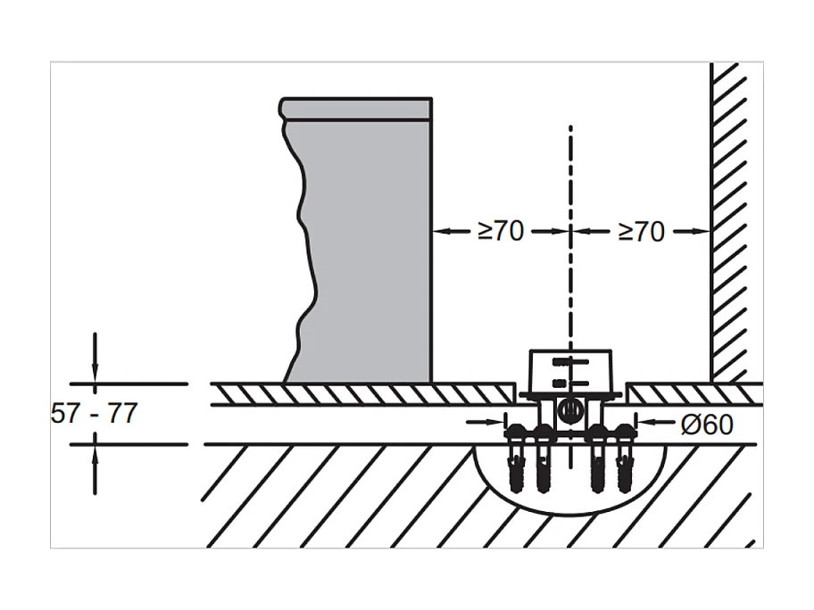 Jacob Delafon Corps à encastrer pour robinetterie au sol