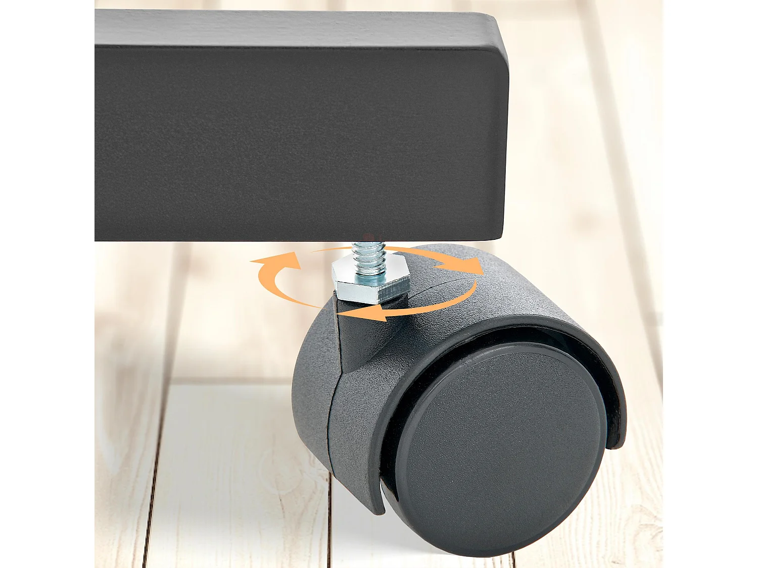 Miroir sur pieds - Bois - Noir - Yolanda