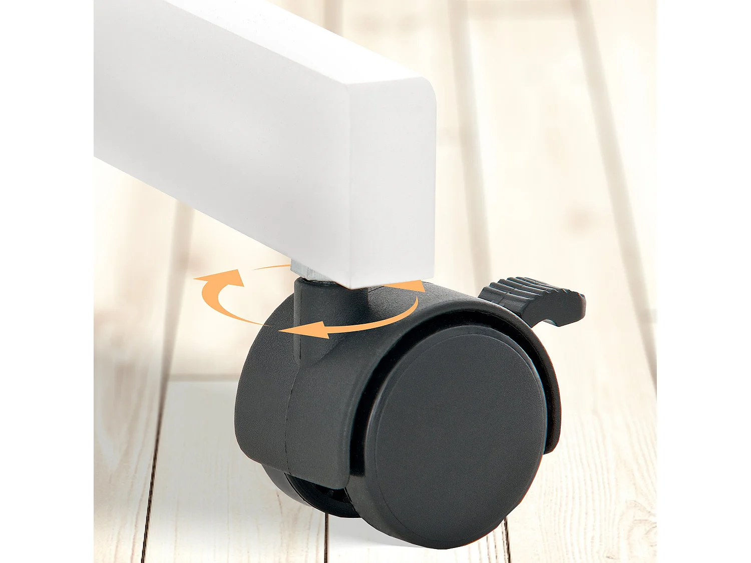 Miroir sur pieds - Bois - Blanc - Yolanda