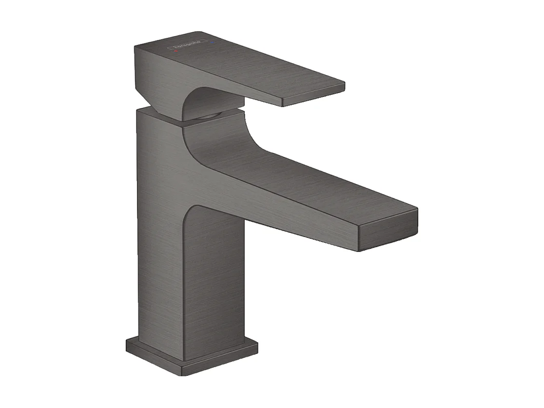 HANSGROHE Mitigeur lavabo Metropol 100 poignée manette bec court, bonde Push-Open noir chromé brossé