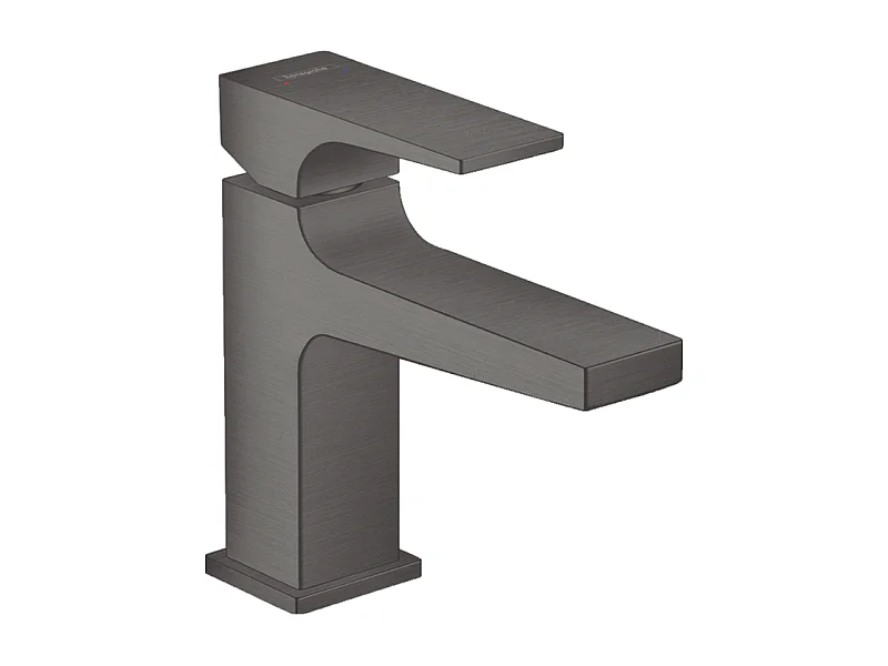 HANSGROHE Mitigeur lavabo Metropol 100 poignée manette bec court, bonde Push-Open noir chromé brossé