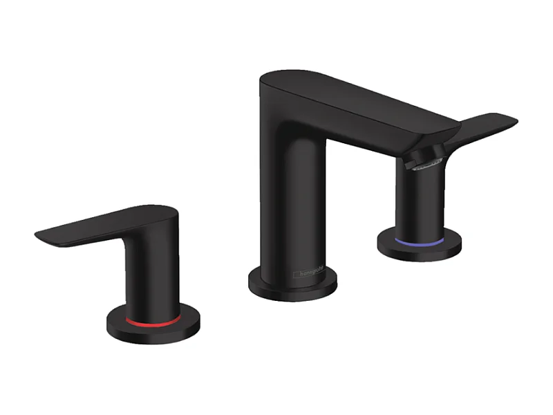 HANSGROHE Mélangeur lavabo Talis E 150, 3 trous, avec tirette et vidage noir mat