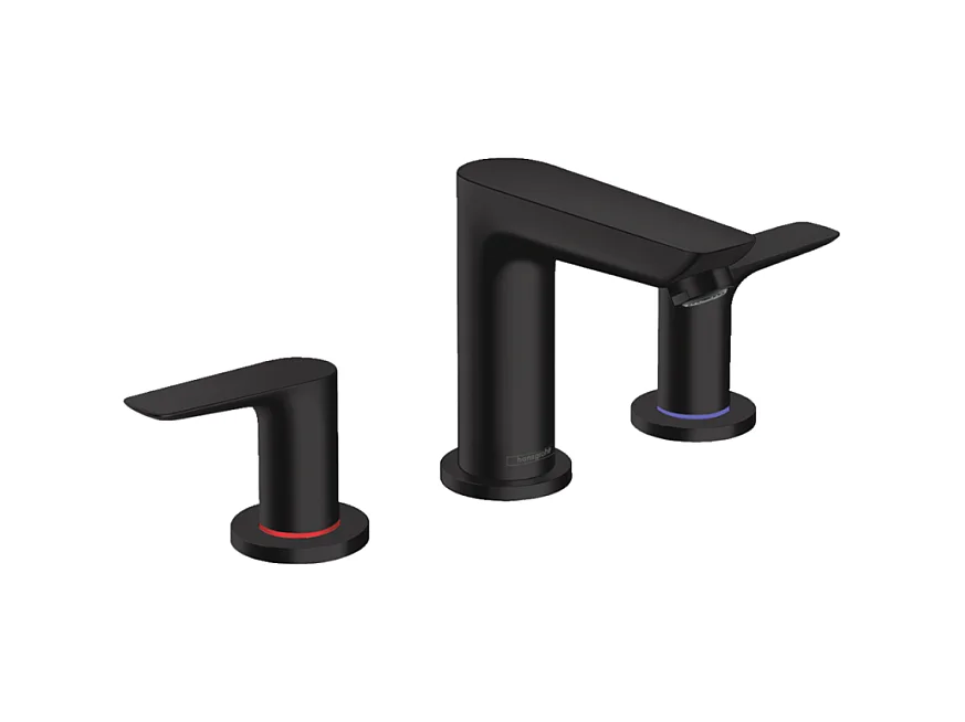 HANSGROHE Mélangeur lavabo Talis E 150, 3 trous, avec tirette et vidage noir mat