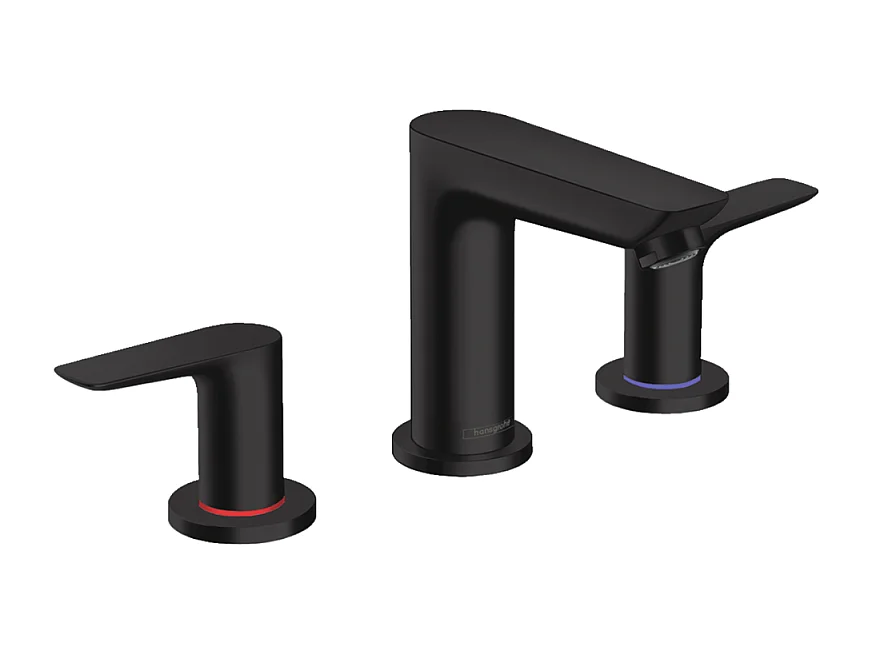 Mélangeur de lavabo HANSGROHE Talis E 150 3 trous avec tirette et vidage noir mat