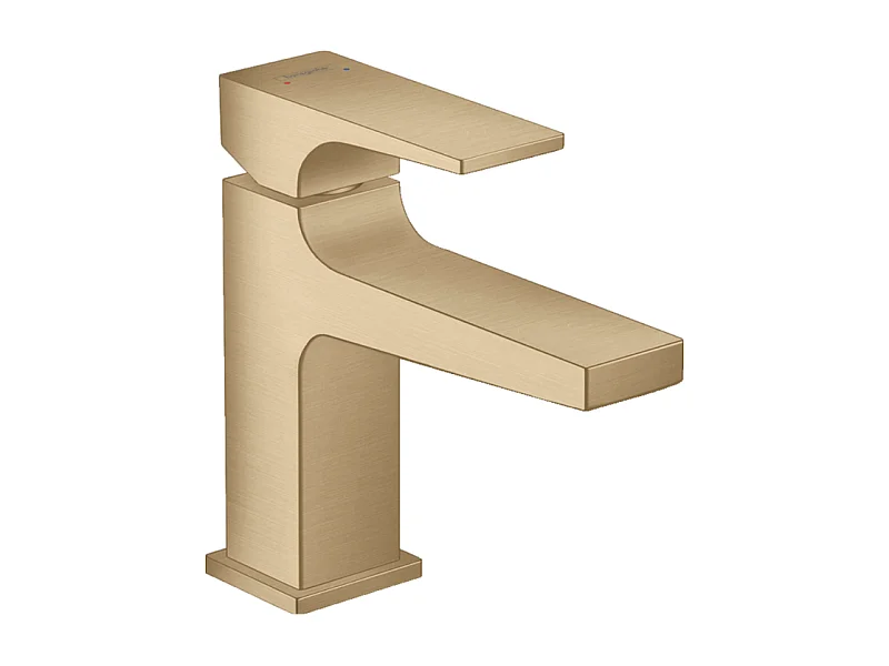 HANSGROHE Mitigeur lavabo Metropol 100 poignée manette bec court, bonde Push-Open bronze brossé