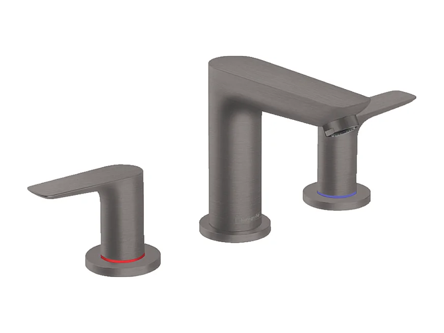 HANSGROHE Mélangeur lavabo Talis E 150, 3 trous, avec tirette et vidage noir chromé brossé