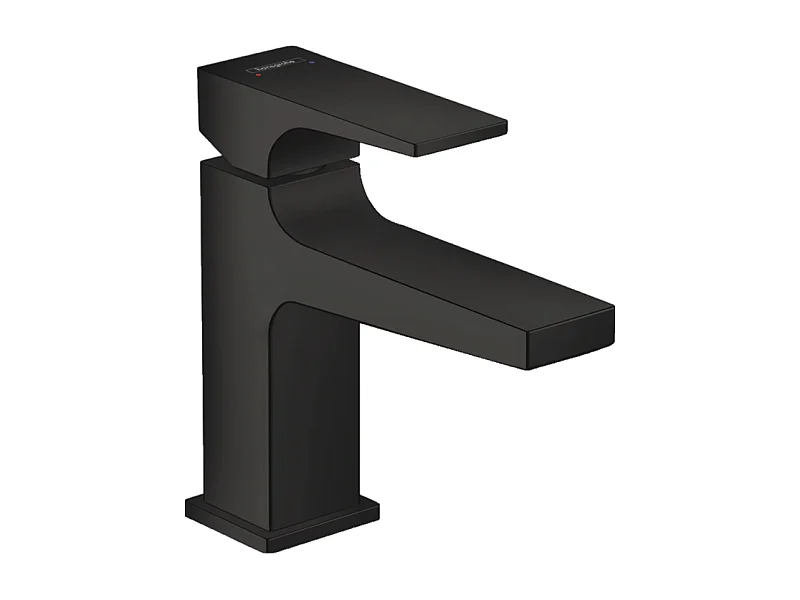 HANSGROHE Mitigeur lavabo Metropol 100 poignée manette bec court, bonde Push-Open noir mat