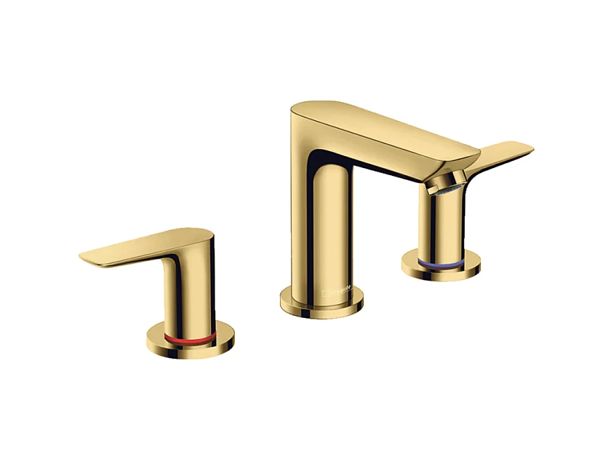 HANSGROHE Mélangeur lavabo Talis E 150, 3 trous, avec tirette et vidage aspect doré poli