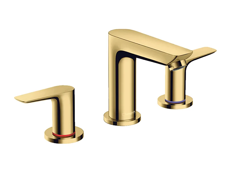 HANSGROHE Mélangeur lavabo Talis E 150, 3 trous, avec tirette et vidage aspect doré poli