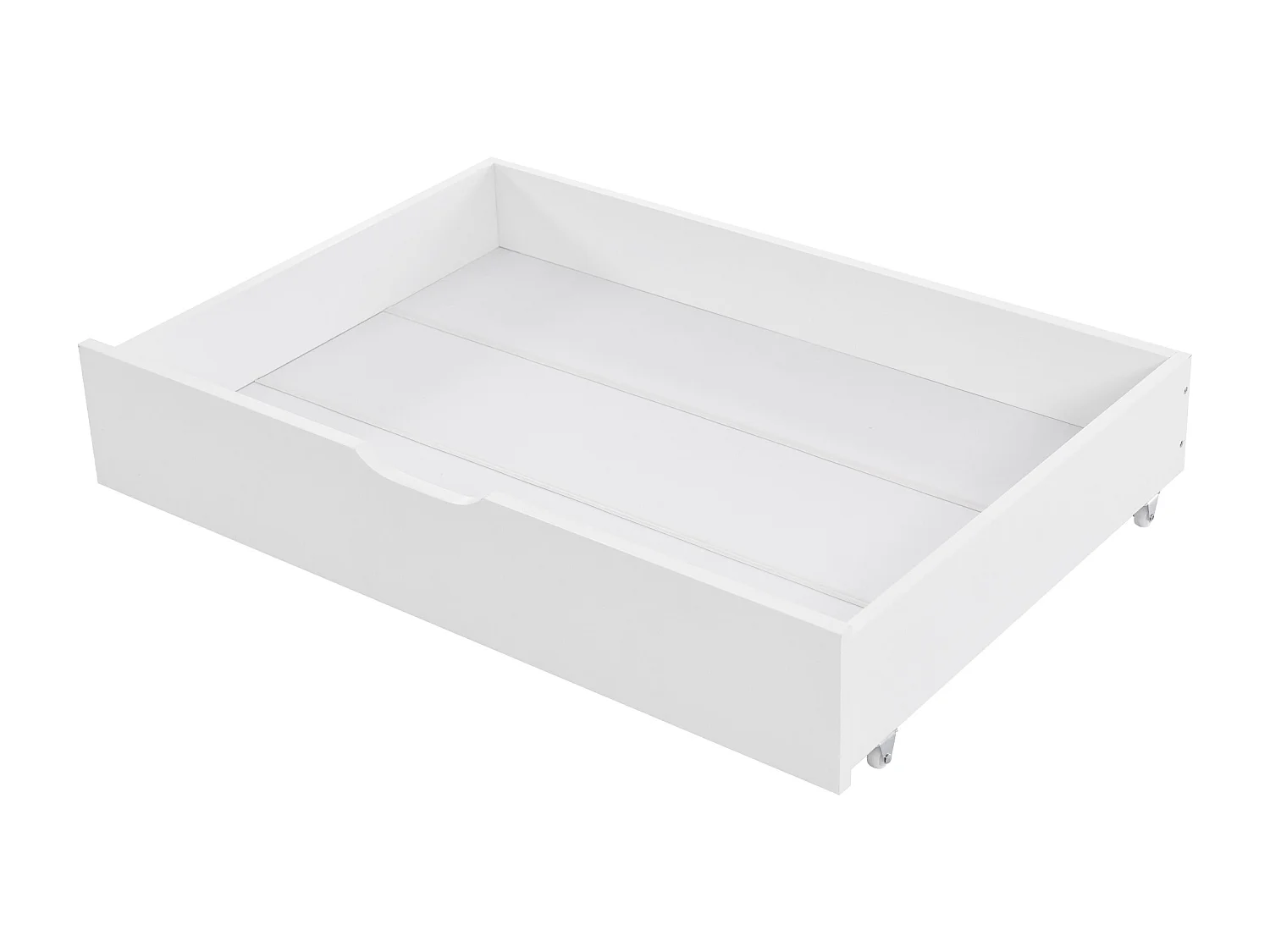 Lit cabane 90x200 cm lit enfant avec étagère de rangement - en bois de pin - Blanc - sans matelas