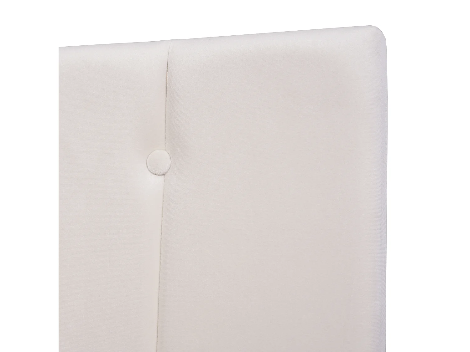 Bett mit Stauraum 140x200 cm – cremeweißer Samtstoff – Polsterbett mit verstellbarem Kopfteil – Metalllattenrost