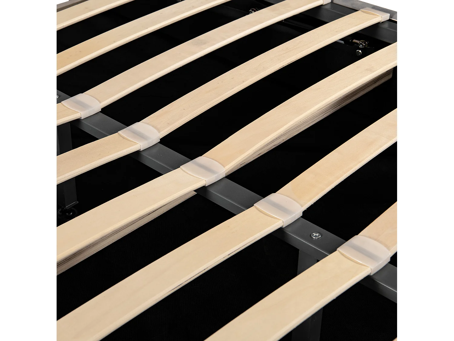 Lit coffre 140x200 cm lit adulte avec tête de lit réglable en hauteur - tissu en velours gris - sans matelas