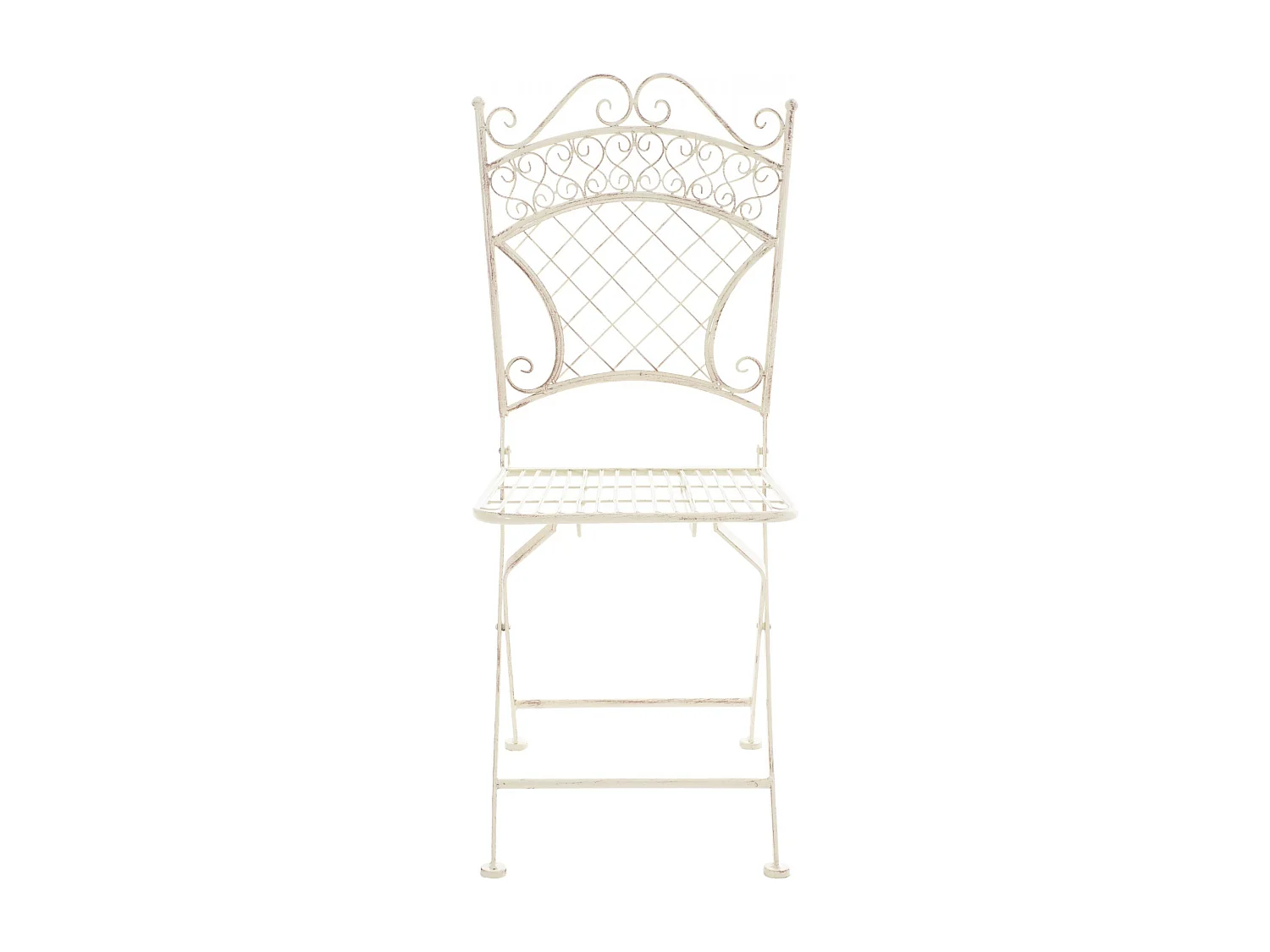 Chaises de jardin - Métal - Crème antique - Adelar