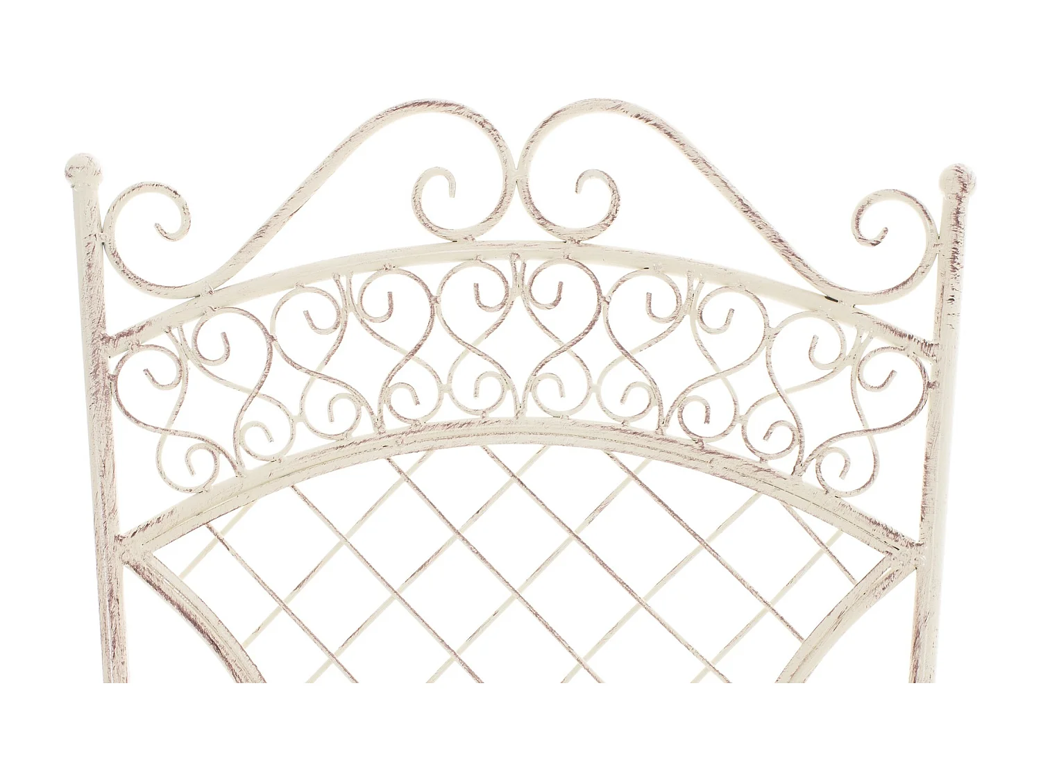 Lot de 2  Chaises de jardin - Métal - Crème antique - Adelar