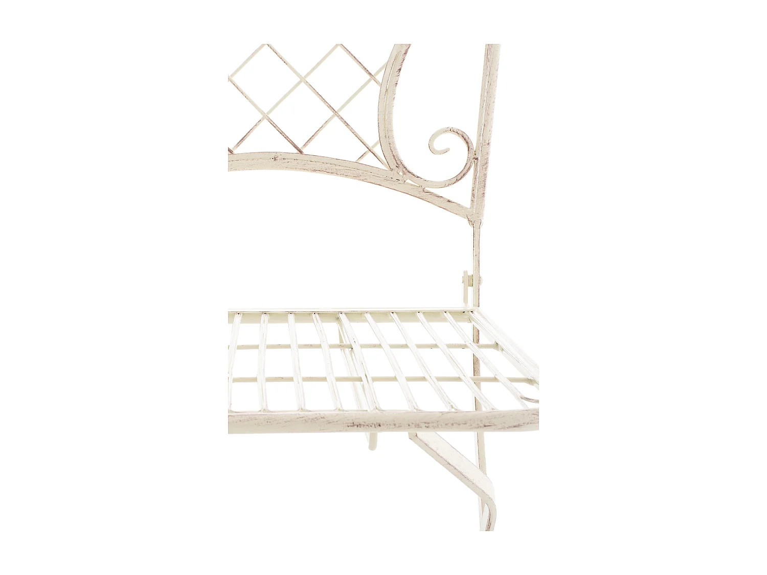 Lot de 2  Chaises de jardin - Métal - Crème antique - Adelar