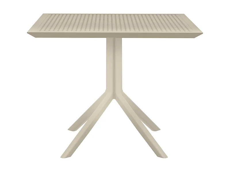 Table d'appoint de jardin - carré - Plastique - 80 x 80 cm - Taupe - Sky