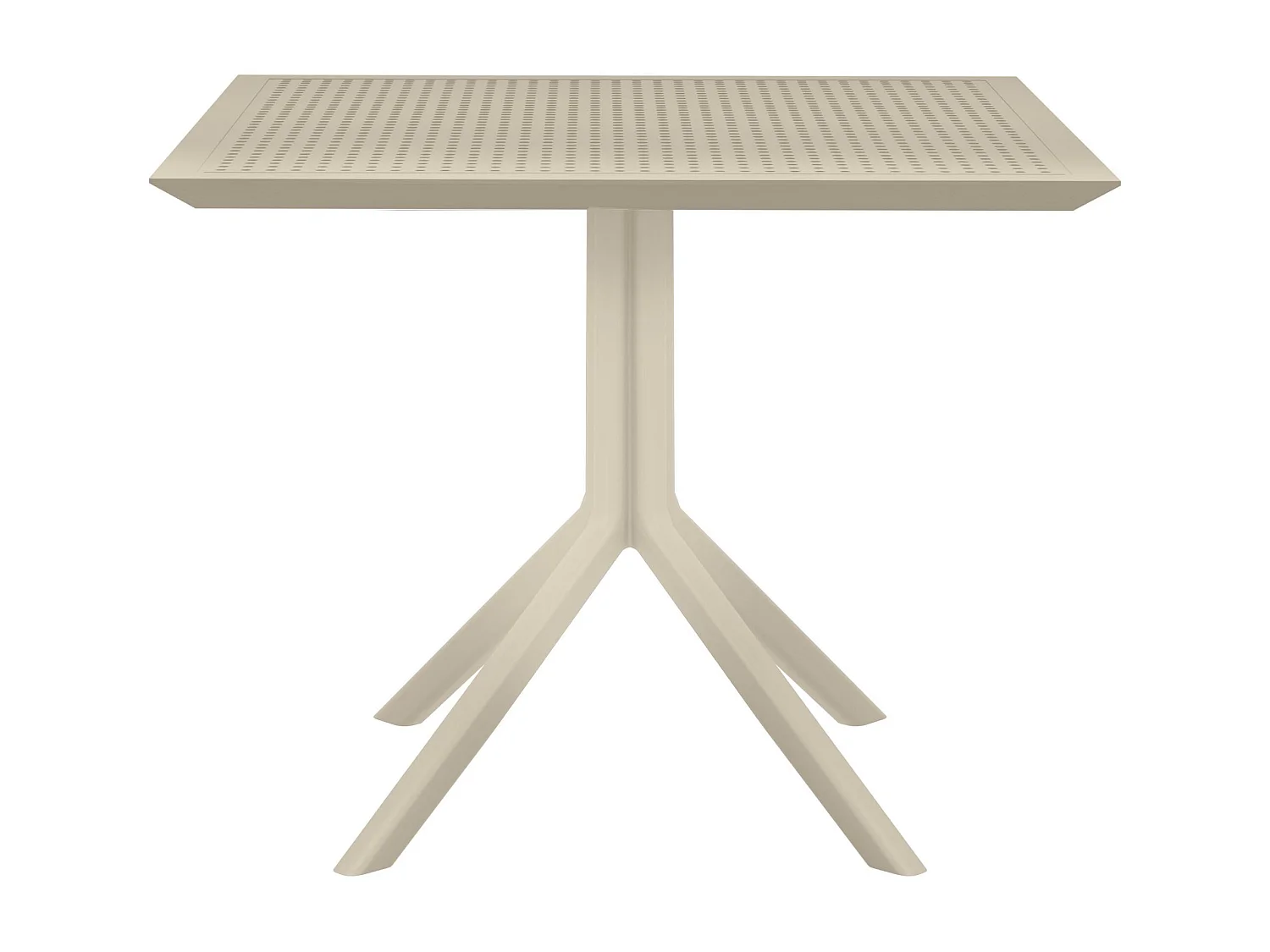 Table d'appoint de jardin - carré - Plastique - 80 x 80 cm - Taupe - Sky