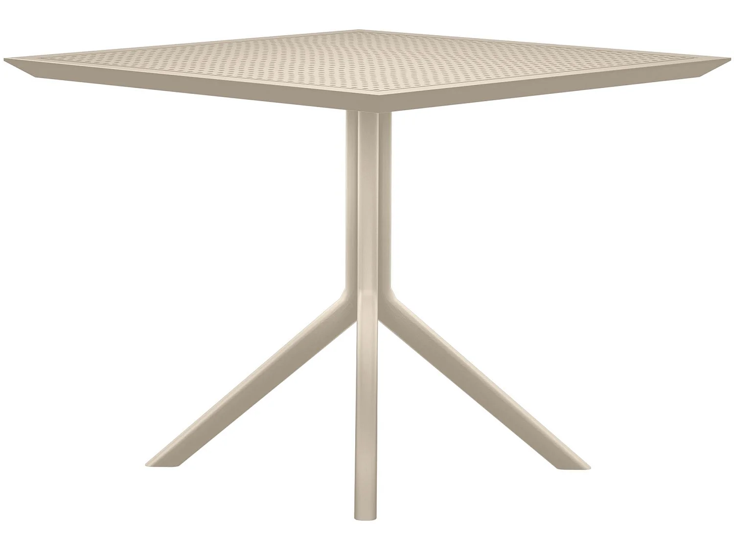 Table d'appoint de jardin - carré - Plastique - 80 x 80 cm - Taupe - Sky
