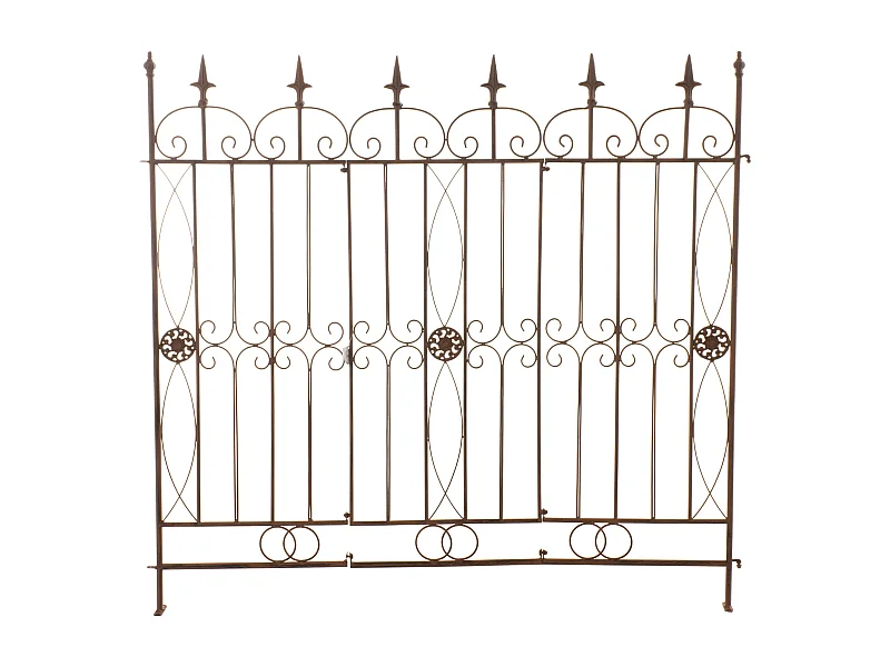 Clôture de jardin - Métal - Marron antique - Mangold